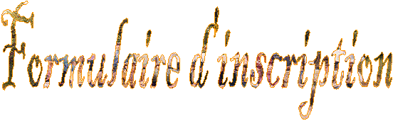 Formulaire d'inscription